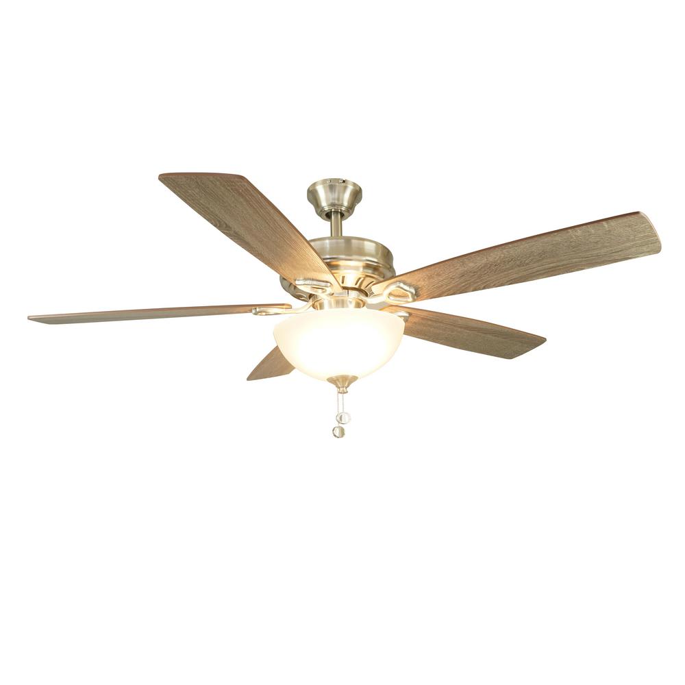 Chantilly 52 In Indoor Brushed Nickel Ceiling Fan With