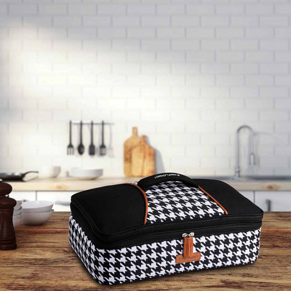 houndstooth lunch bag