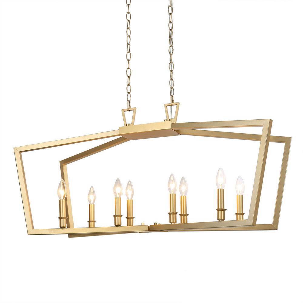 Uolfin Kalle In Light Gold Linear Modern Chandelier Kitchen