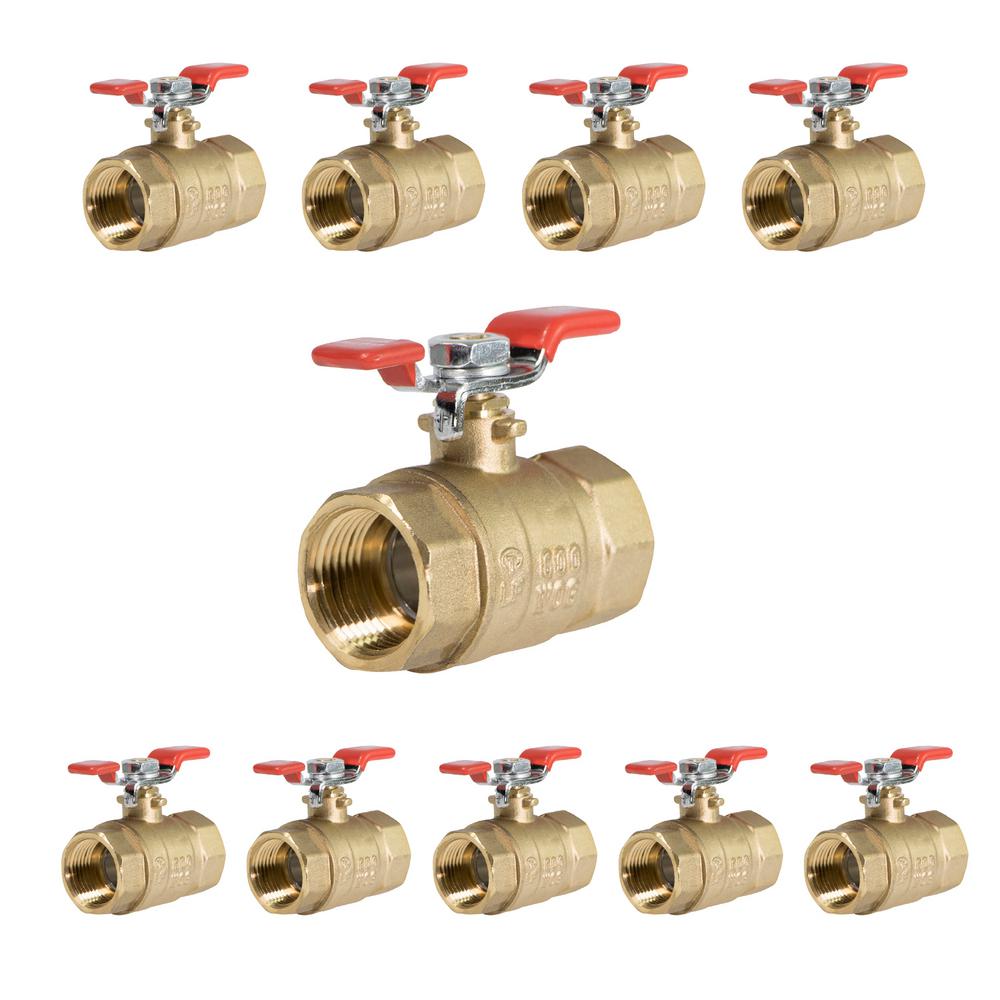 Everbilt In X In Brass Fip X Fip Lever Handle Gas Ball Valve