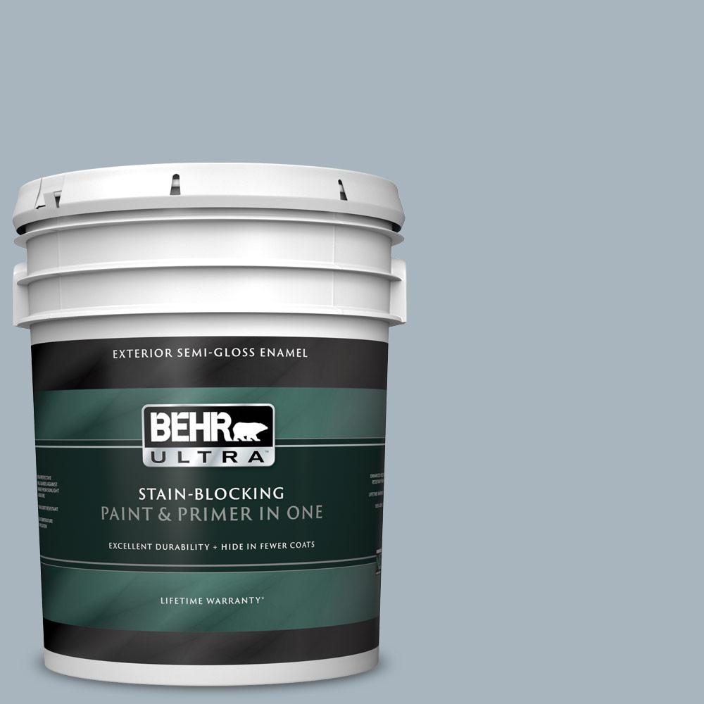 Behr Ultra Gal Mq Intercoastal Gray Semi Gloss Enamel Exterior