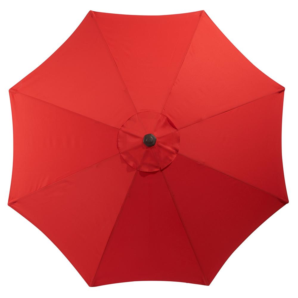 Hampton Bay 9 Ft Steel Crank And Tilt Patio Umbrella In Ruby Yjauc 171 Ruby The Home Depot