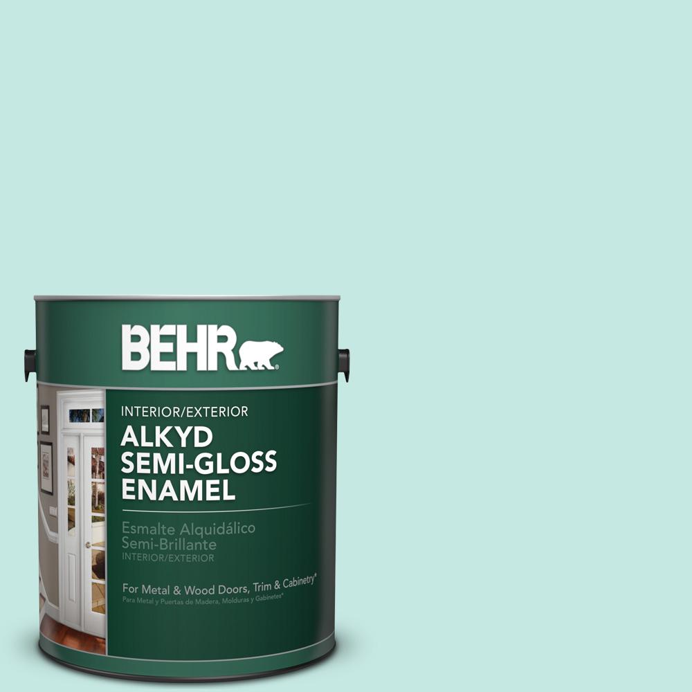 Behr Gal P Clear Aqua Semi Gloss Enamel Alkyd Interior