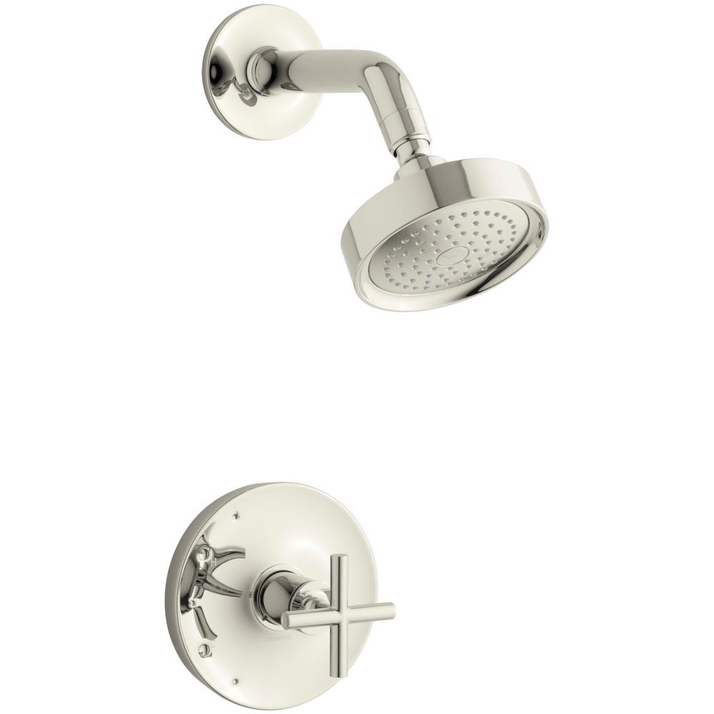 KOHLER Purist 1 Spray 6 5 In 2 5 GPM Fixed Showerhead With Cross