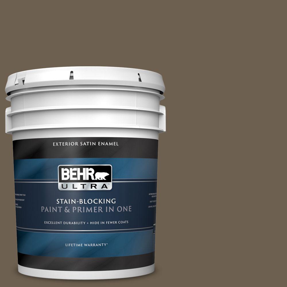 BEHR ULTRA 5 Gal N310 7 Classic Bronze Satin Enamel Exterior Paint