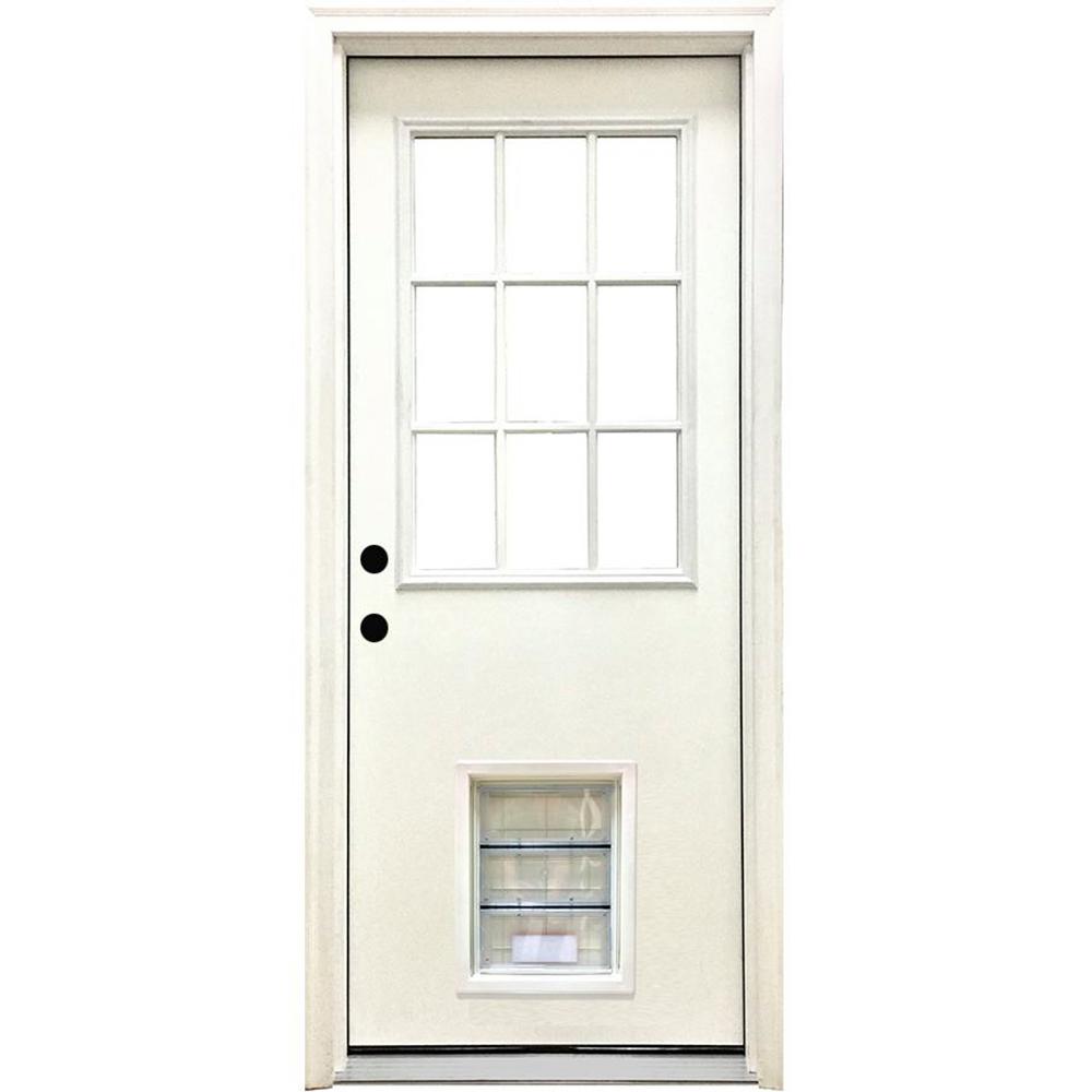 32x80 Fiberglass Exterior Door With Blinds Glass Door Ideas