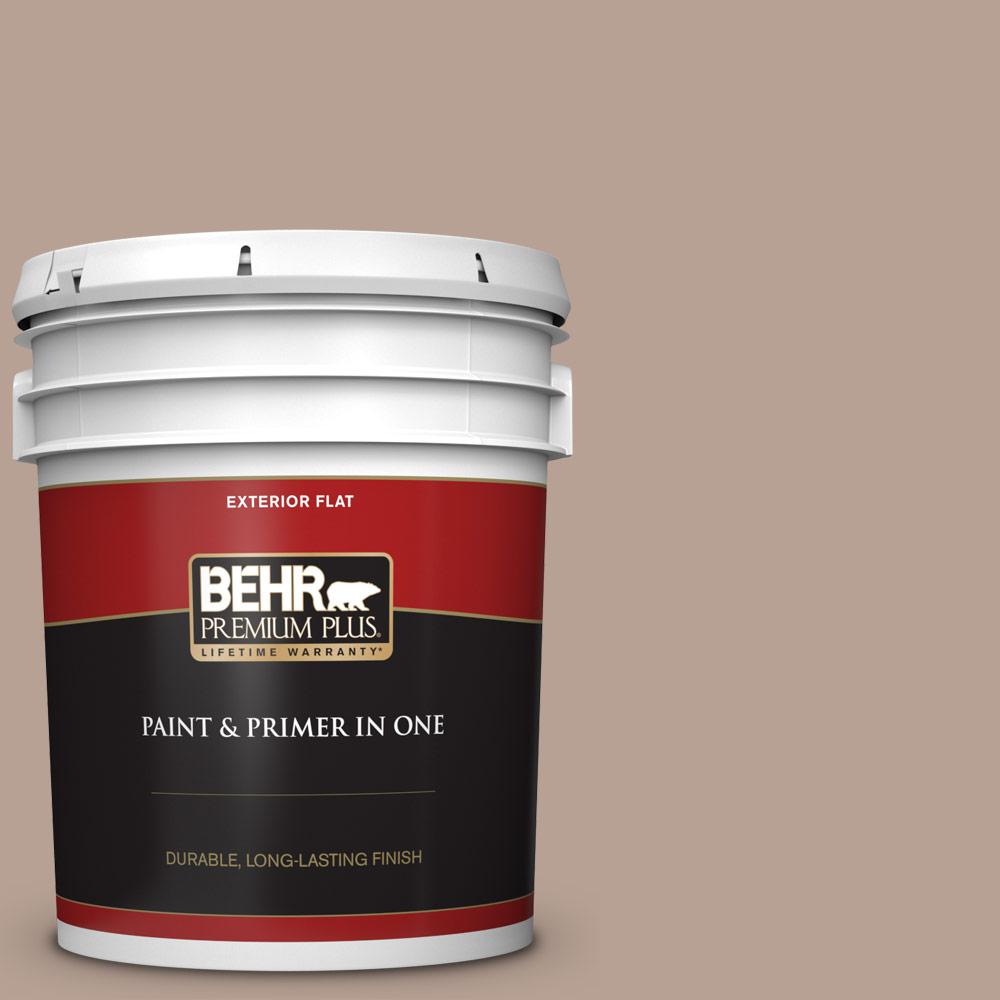 Behr Premium Plus Gal N Rugged Tan Flat Exterior Paint And