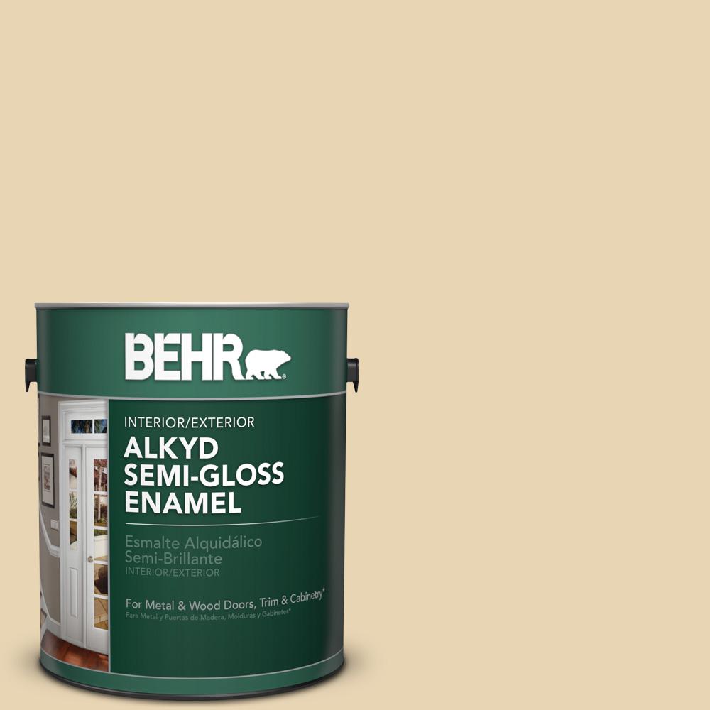 BEHR 1 Gal ICC 93 Champagne Gold Semi Gloss Enamel Alkyd Interior