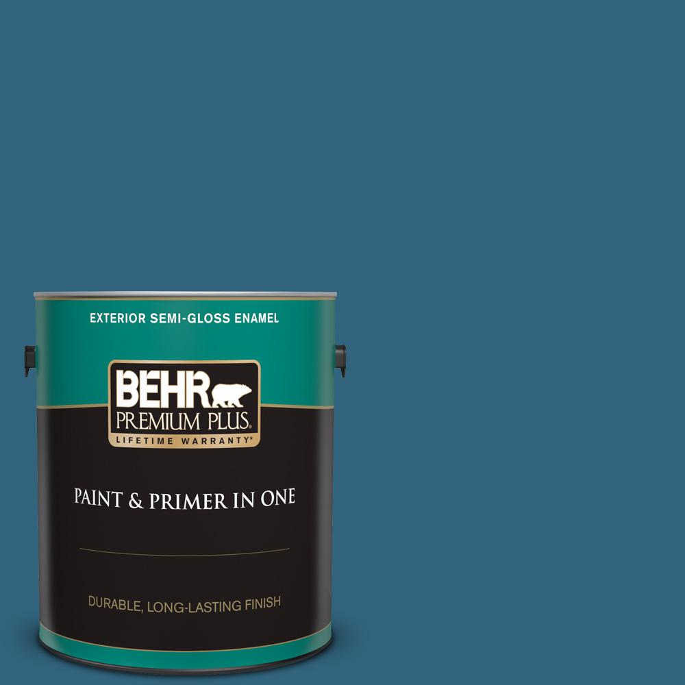 BEHR Premium Plus 1 Gal M480 7 Ice Cave Semi Gloss Enamel Exterior