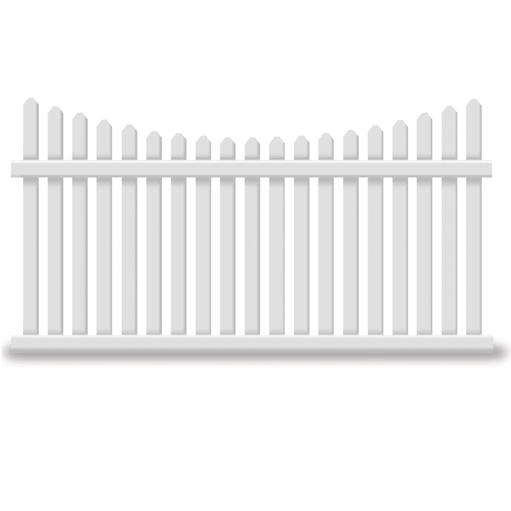 Weatherables Richmond Ft H X Ft W White Vinyl Picket Fence Panel