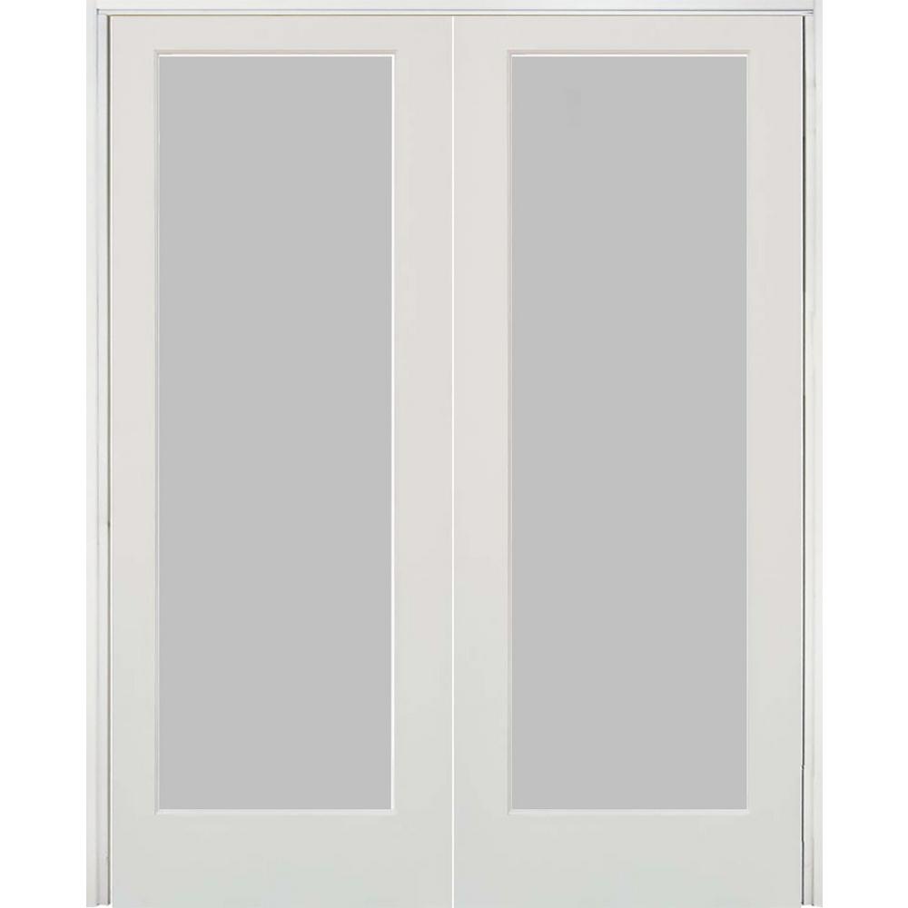 Mmi Door 48 In X 80 In Both Active Unfinished Pine Glass