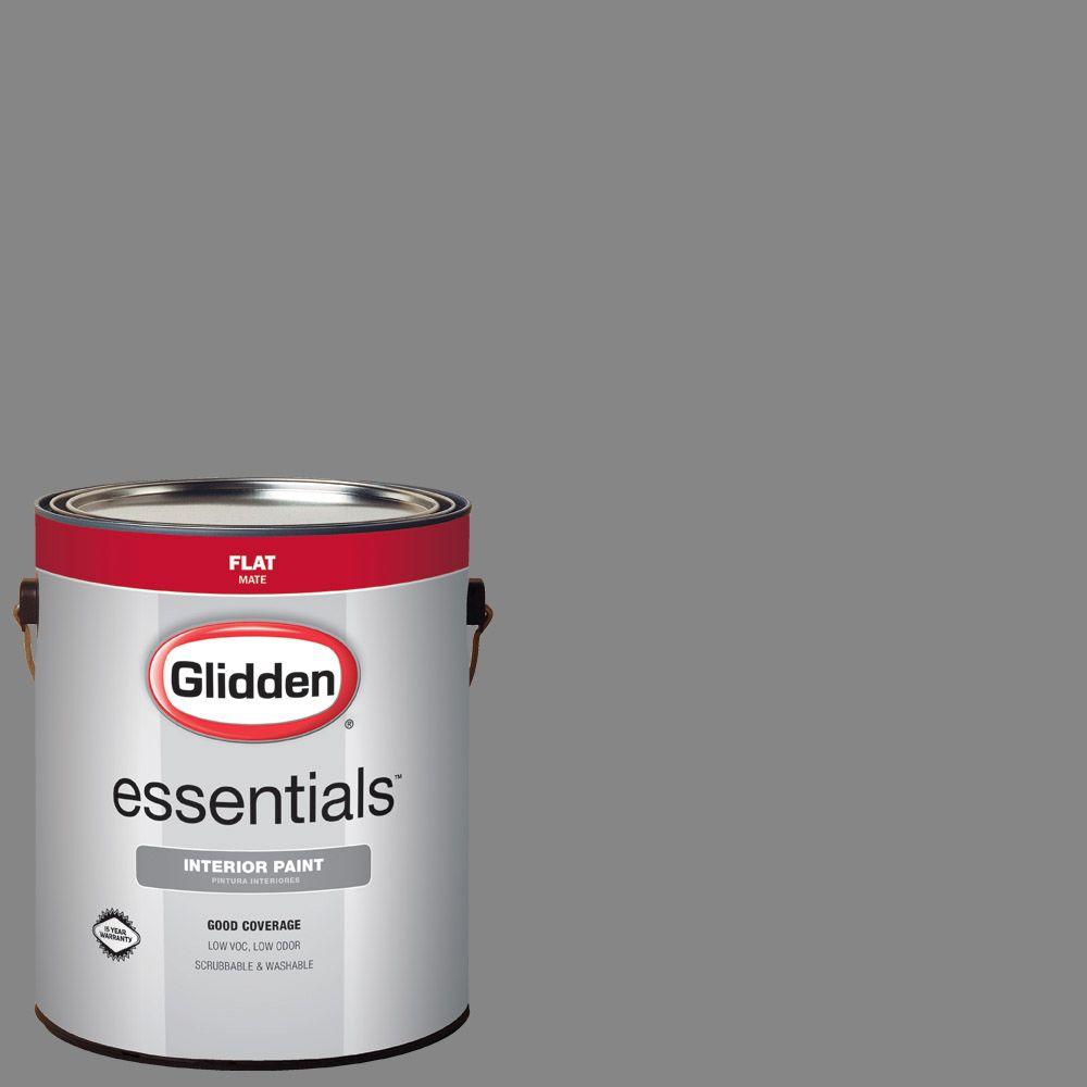 Glidden Essentials Gal Hdgcn U Seal Grey Flat Interior Paint