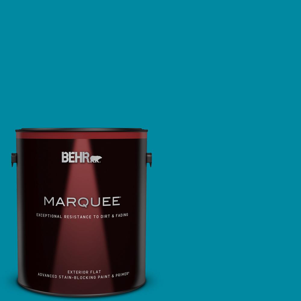 BEHR MARQUEE 1 Gal P480 6 Aruba Blue Flat Exterior Paint And Primer