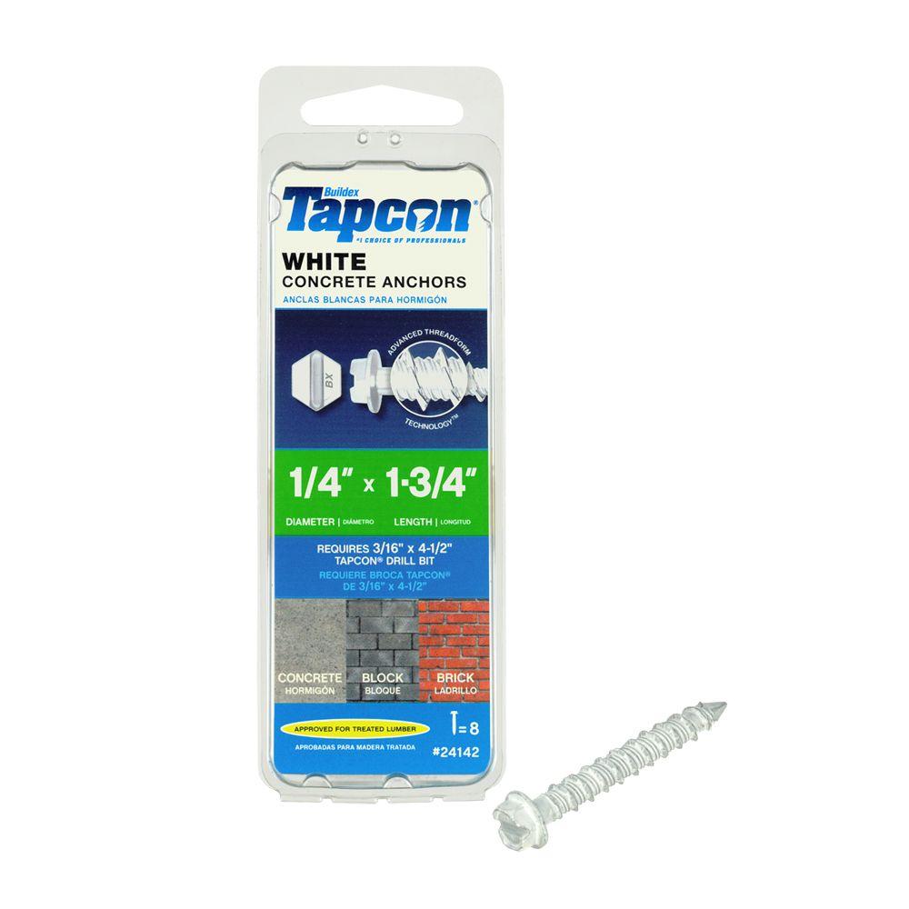 Tapcon In X In White Ultrashield Hex Washer Head Concrete