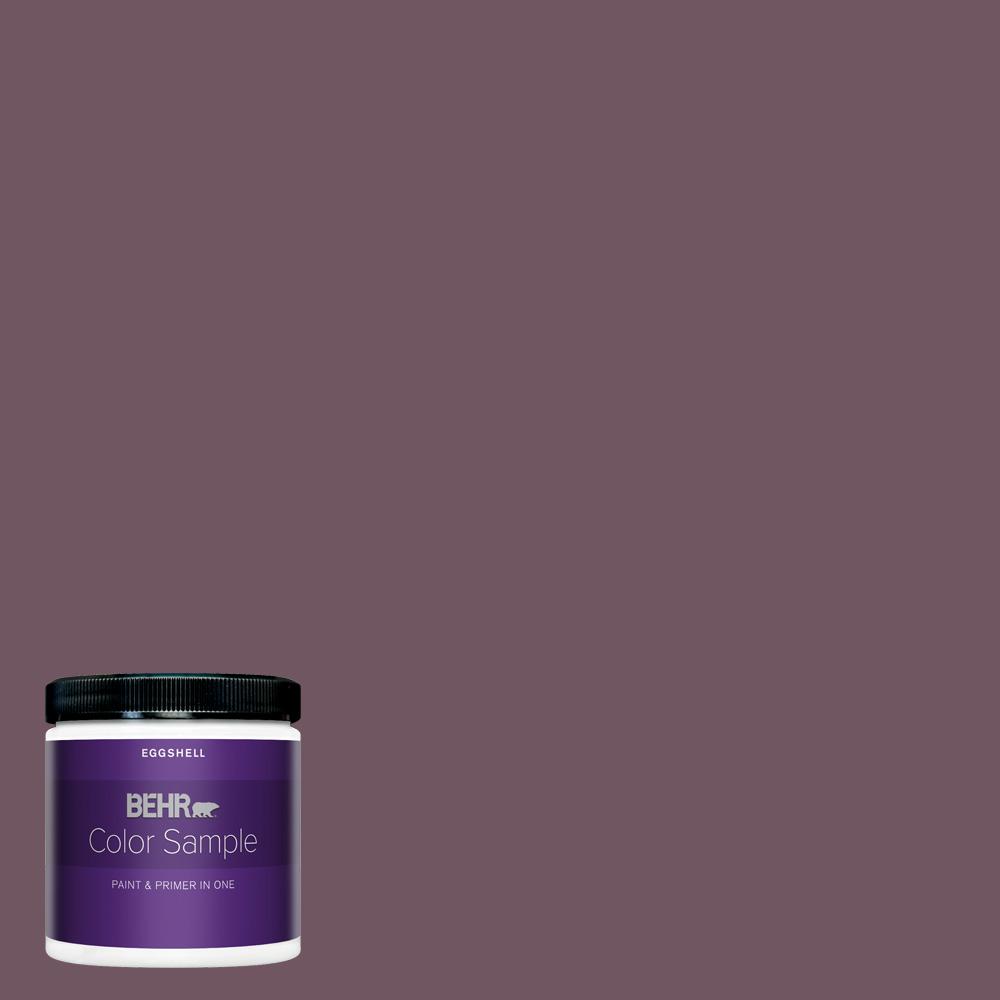 BEHR PREMIUM PLUS 8 Oz S110 7 Exotic Eggplant Eggshell Enamel