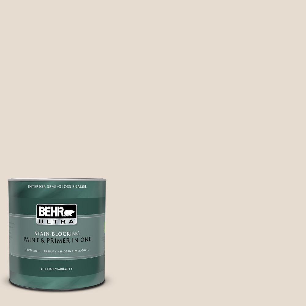 Behr Ultra Qt Pwn Tuscan Beige Semi Gloss Enamel Interior Paint