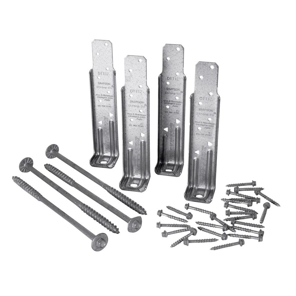 20 Pack Simpson Strong Tie DTT2Z Deck Post Connector with 1-1//2 SDS Screws