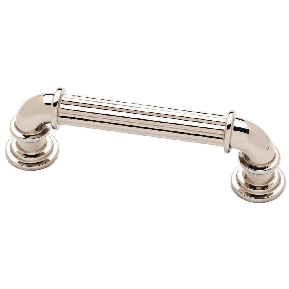 P37296C-PN 3 3//4/" Polished Nickel /& Clear Acrylic Bar Cabinet Drawer Pull