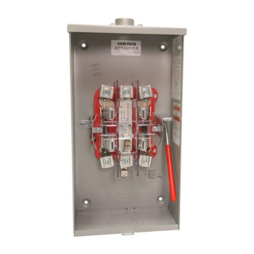 GE 100 Metered Temporary Power Outlet Box R038C010 The Home Depot