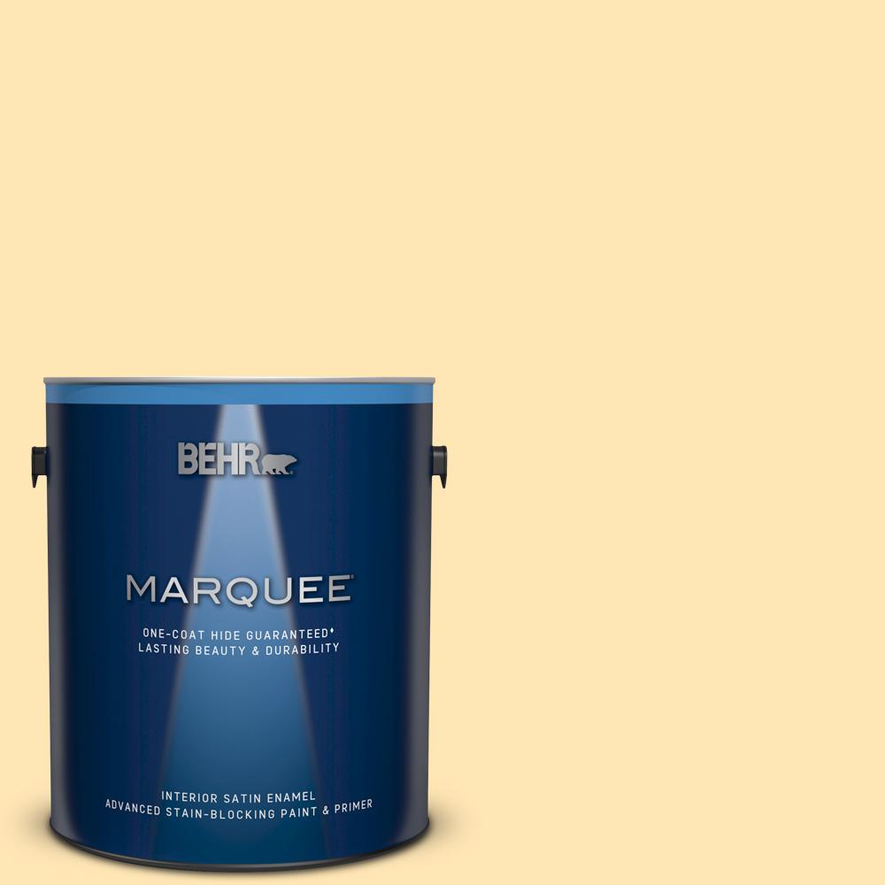 BEHR MARQUEE 1 Gal P260 3 Vanilla Ice Cream Satin Enamel Interior