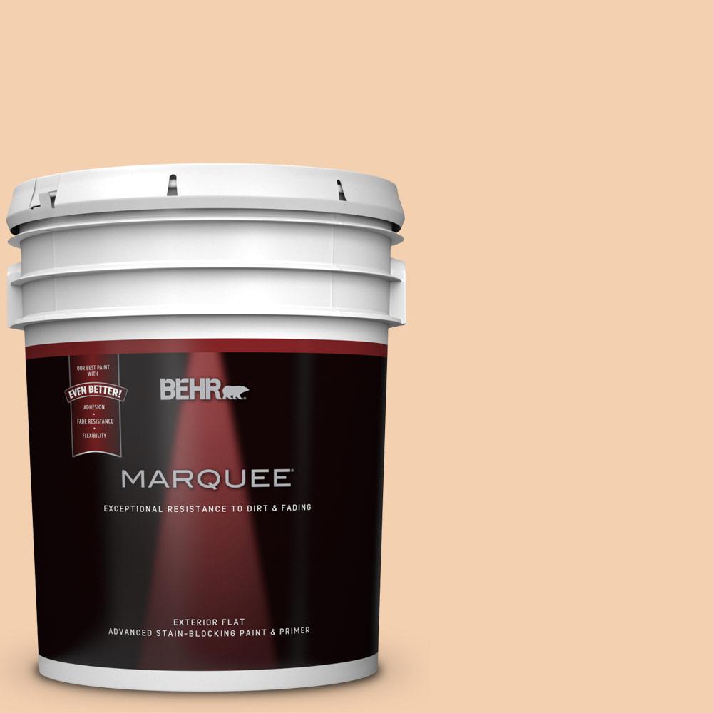 BEHR Premium Plus 5 Gal PPL 42 Warm Apricot Flat Exterior Paint