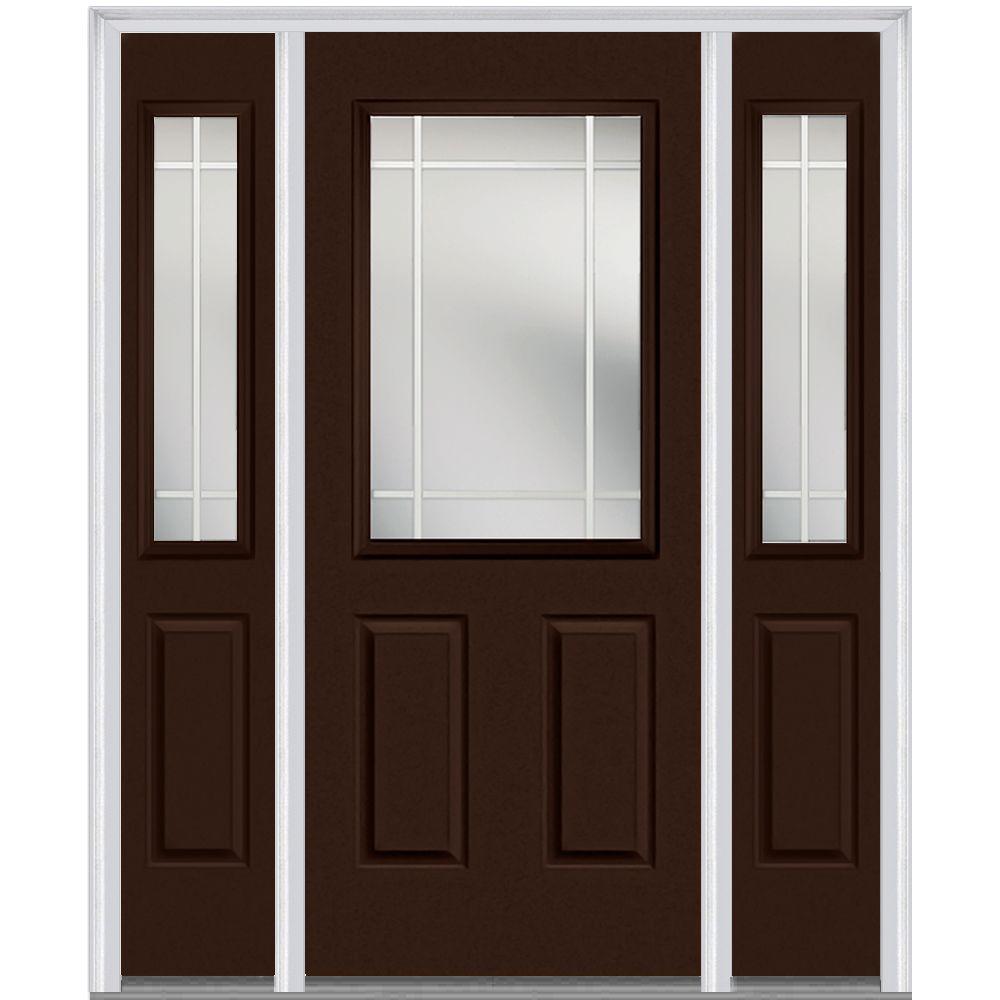 MMI Door 64 In X 80 In Prairie Internal Muntins Right Hand 1 2 Lite