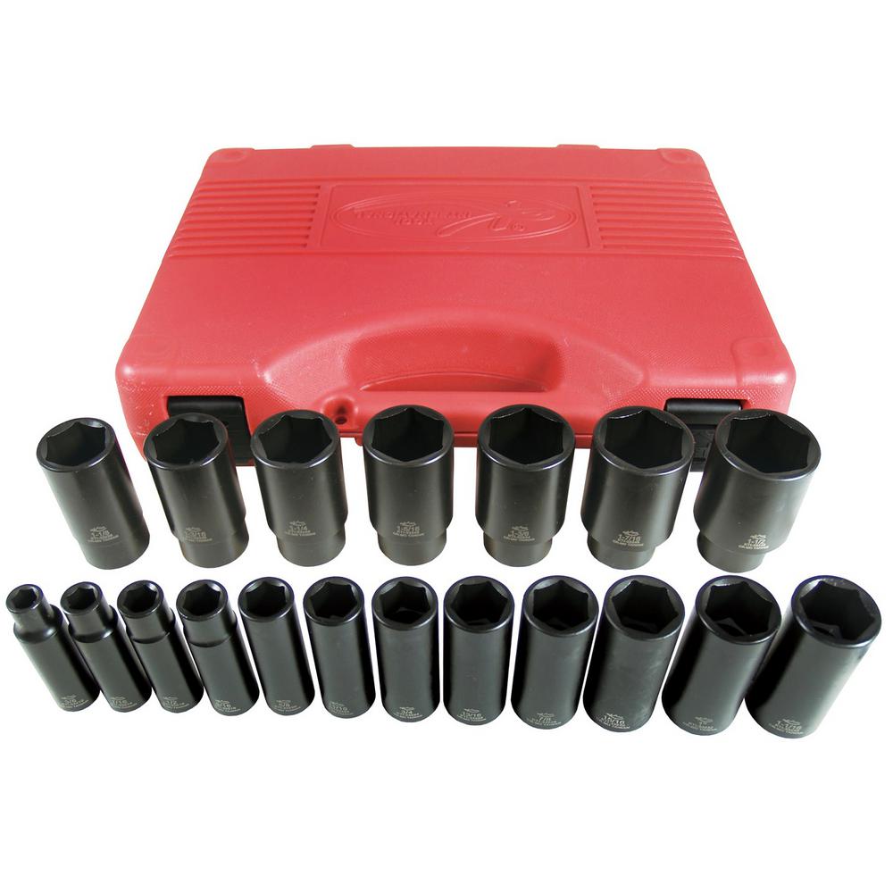 K Tool International In Drive Deep Impact Socket Set Piece