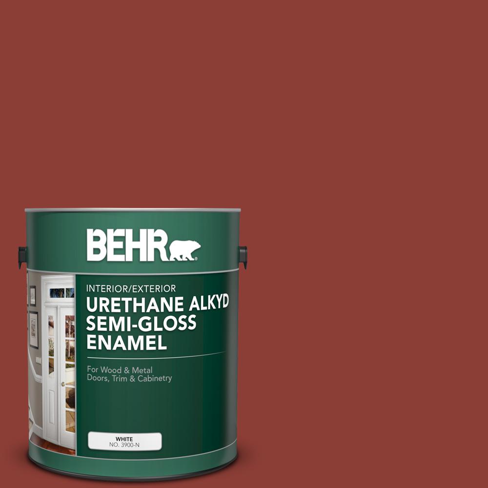 Behr Gal Pfc Deep Terra Cotta Urethane Alkyd Semi Gloss Enamel