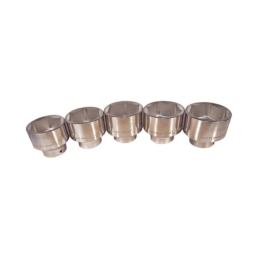 Eastman 45041 Plumber Socket Set with Bar Handle 5-Piece