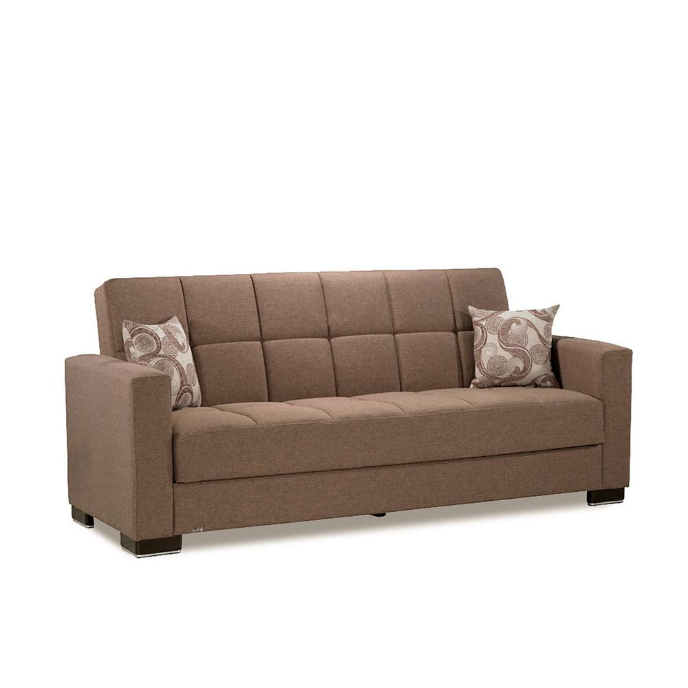 Ottomanson Armada Dark Beige Fabric Upholstery Sofa Sleeper Bed Ottomanson Armada Dark Beige Fabric