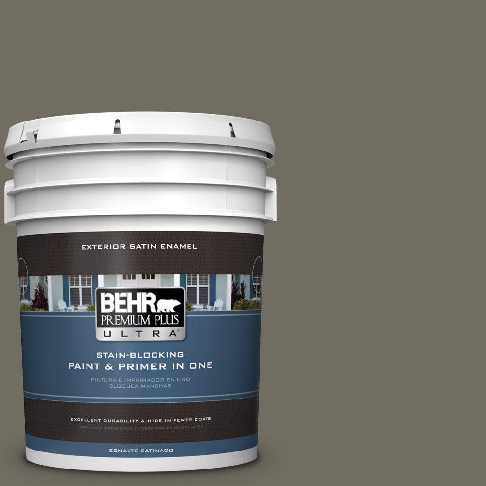 BEHR Premium Plus Ultra 5 Gal 790D 6 Dusty Mountain Satin Enamel