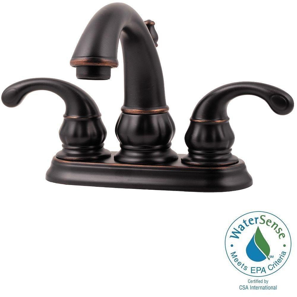 Pfister Treviso 4 In Centerset 2 Handle High Arc Bathroom Faucet In