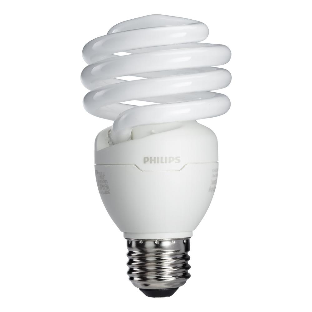 Philips 414078 100 Watt Equivalent Compact Fluorescent Twister Natural White 5000K CFL Light Bulb Philips Lighting 6-Pack