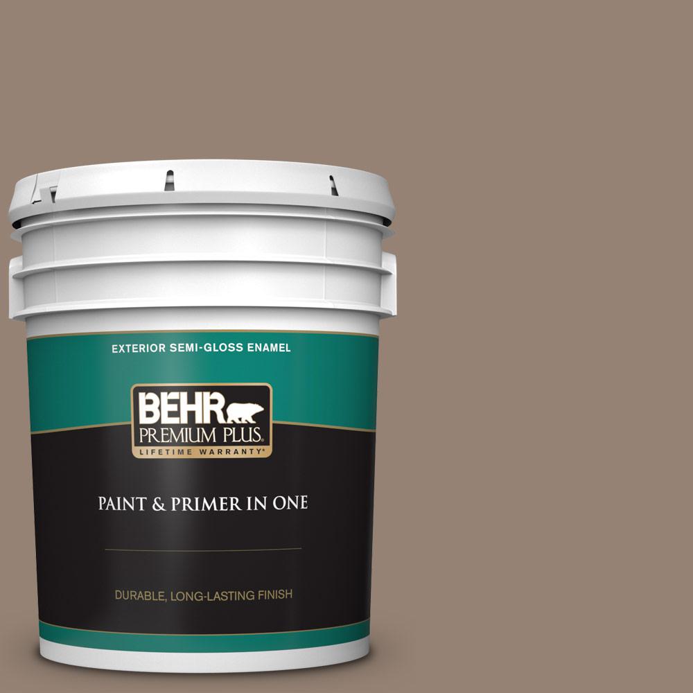 BEHR PREMIUM PLUS 5 Gal N230 5 Dry Brown Semi Gloss Enamel Exterior