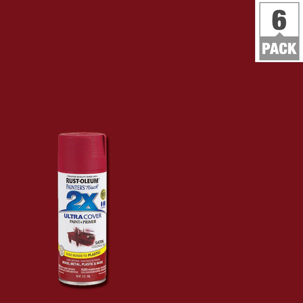 Rust Oleum Painter S Touch X Oz Satin Colonial Red General Purpose