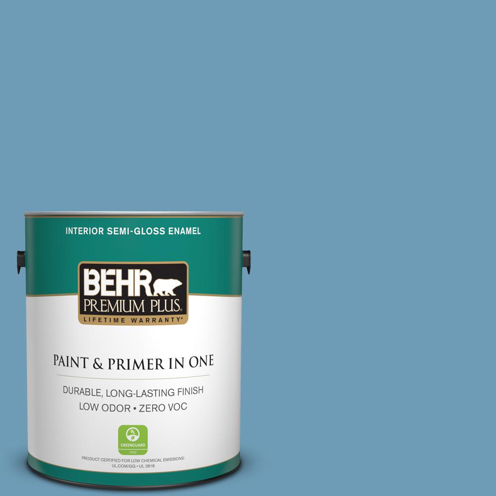 Behr Premium Plus Gal D Ocean View Zero Voc Semi Gloss Enamel