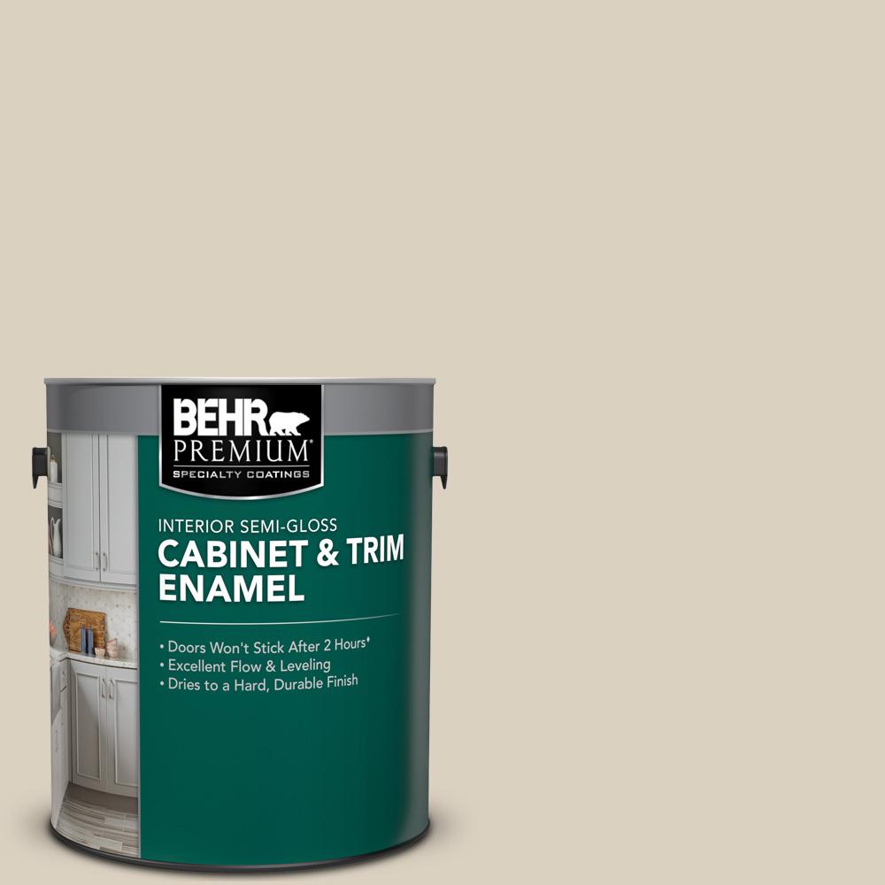 BEHR Premium 1 Gal PPU7 09 Aged Beige Semi Gloss Enamel Interior