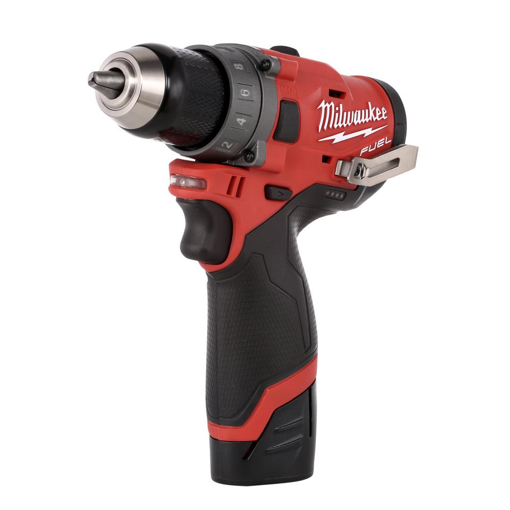 Milwaukee M12 FUEL 12-Volt Lithium-Ion Brushless Cordless 1/2 in. Drill ...