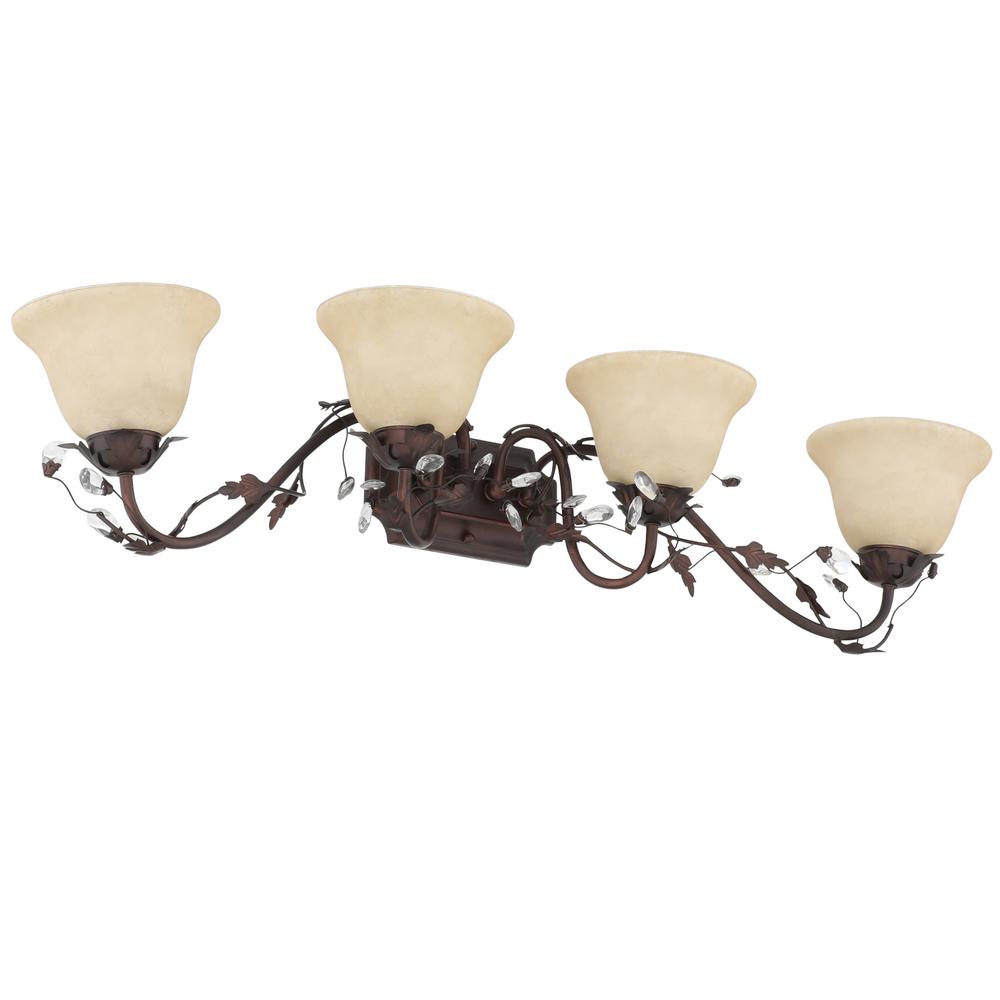 Maxim Lighting Elegante 4Light OilRubbed Bronze Bath Vanity Light