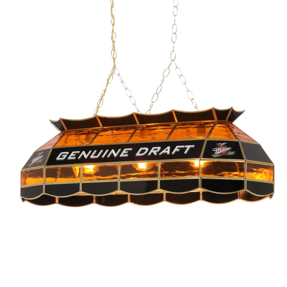 Trademark Global Miller Genuine Draft 3Light Stained Glass Tiffany