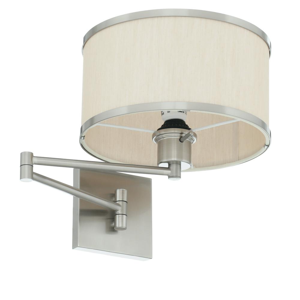 Livex Lighting 1Light Brushed Nickel Swing Arm Wall Sconce with