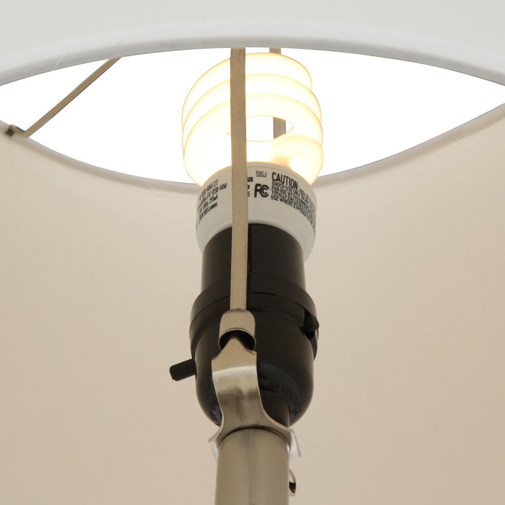 Table and floor lamp set accepting medium-base bulbs Table and floor lamp set accepting medium-base bulbs