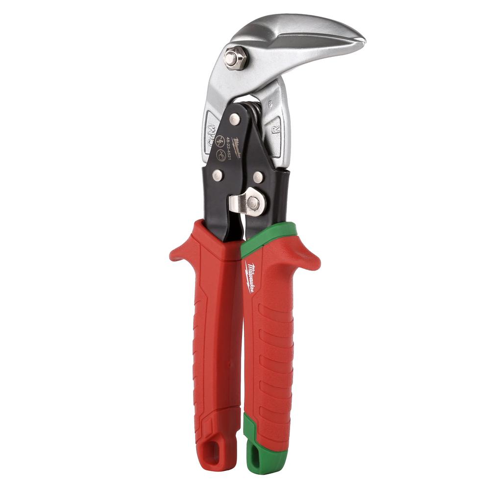 Milwaukee 9 in. Right-Cut Right Angle Aviation Snips 48-22-4521