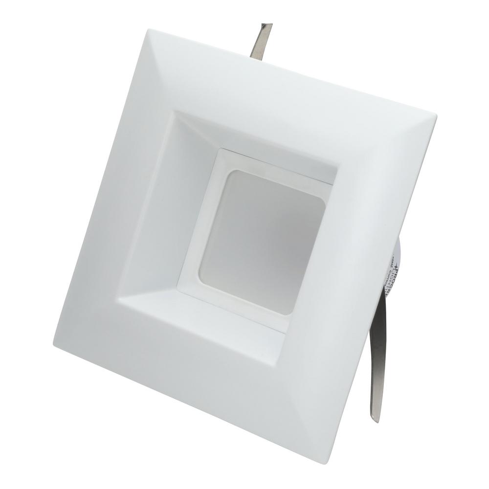 Progress Lighting Retrofit Square 5 in. White Integrated LED Recessed ...