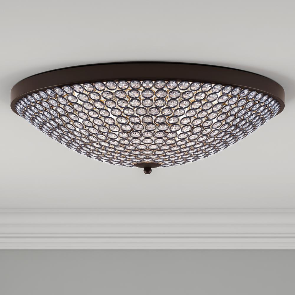 Maxim Lighting Glimmer 6-Light Bronze Flush Mount 39872BCBZ - The Home ...