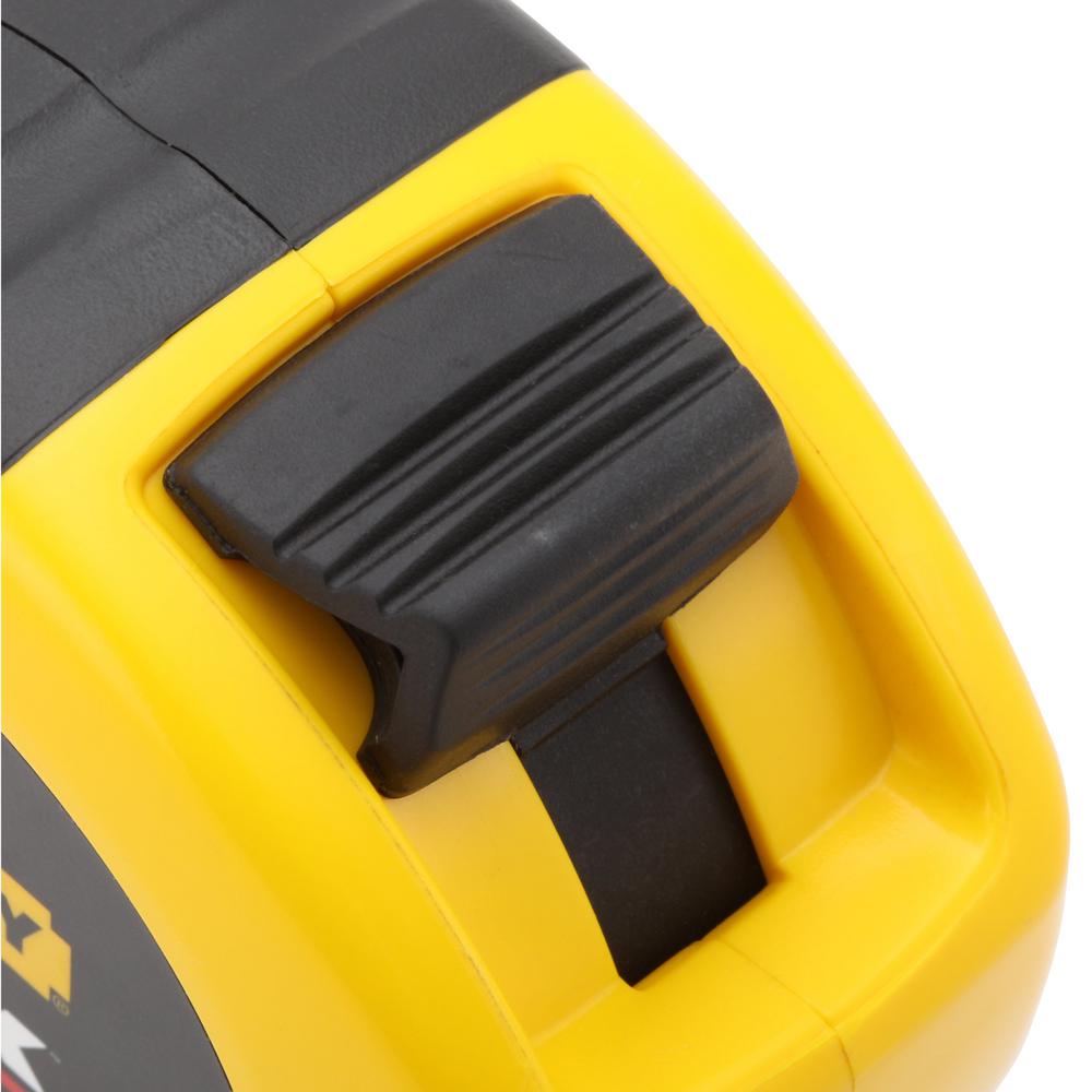 Tape measure featuring a cushion grip design with a lock Tape measure featuring a cushion grip design with a lock