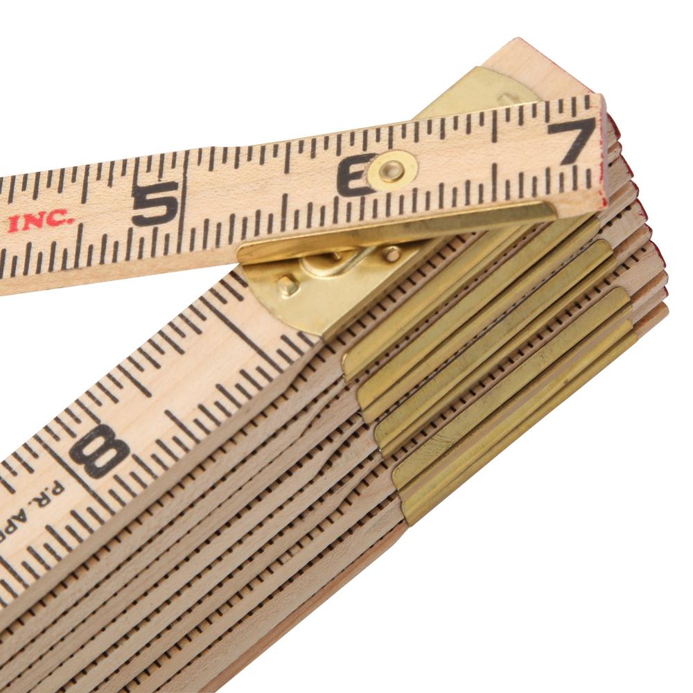 Vintage Collectible Wooden FOLDING EXTENSION RULER W/Sliding Insert Mini  Ruler