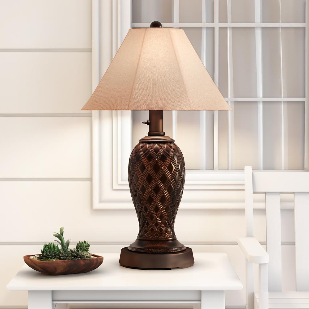 Patio Living Concepts Monterey 34 in. Bronze Outdoor Table Lamp with