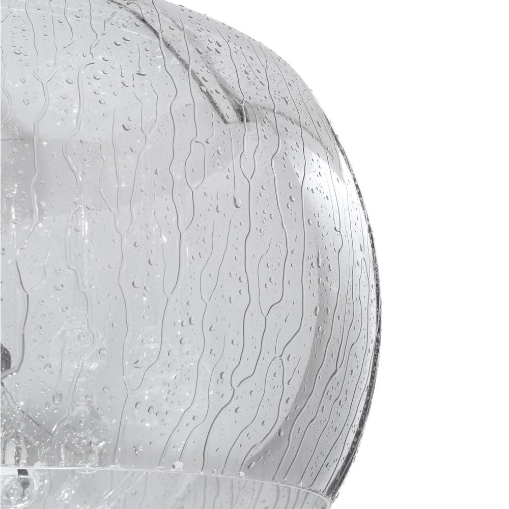 Flushmount light with an intricate rain pattern on the glass shade Flushmount light with an intricate rain pattern on the glass shade