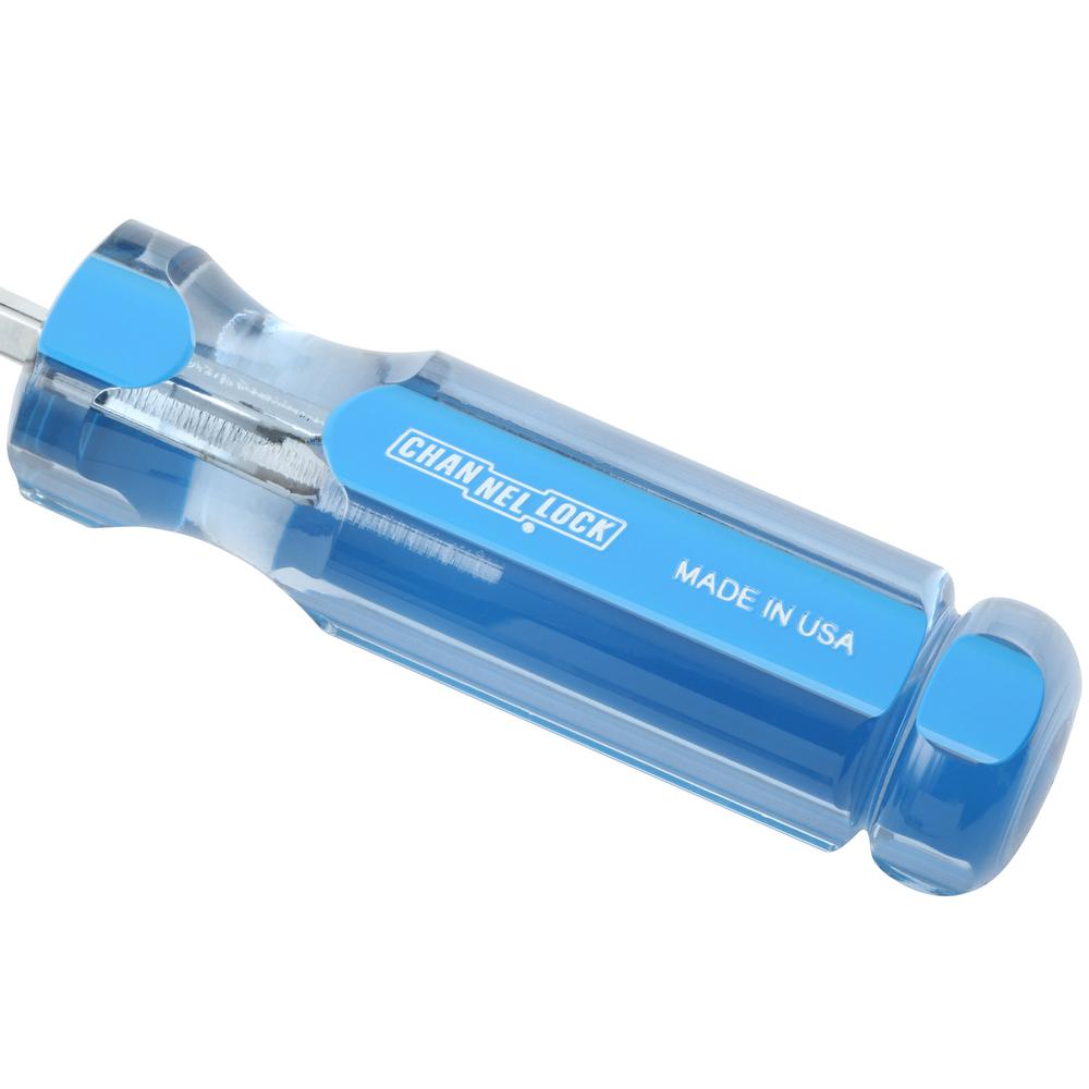 Channellock 3/16 in. Acetate Handle Slotted Screwdriver with 6 in